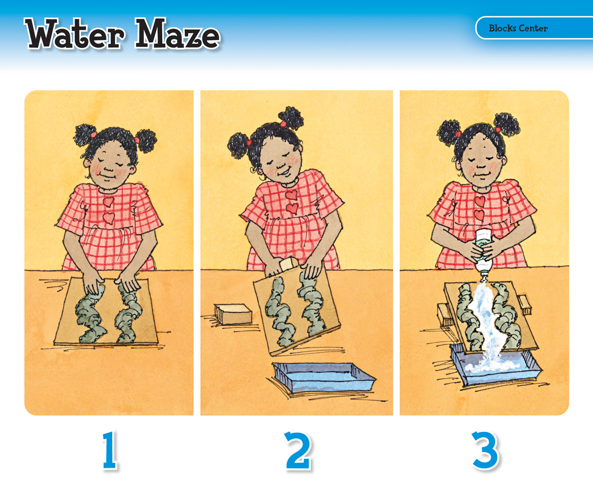 Girl Showing Water Maze